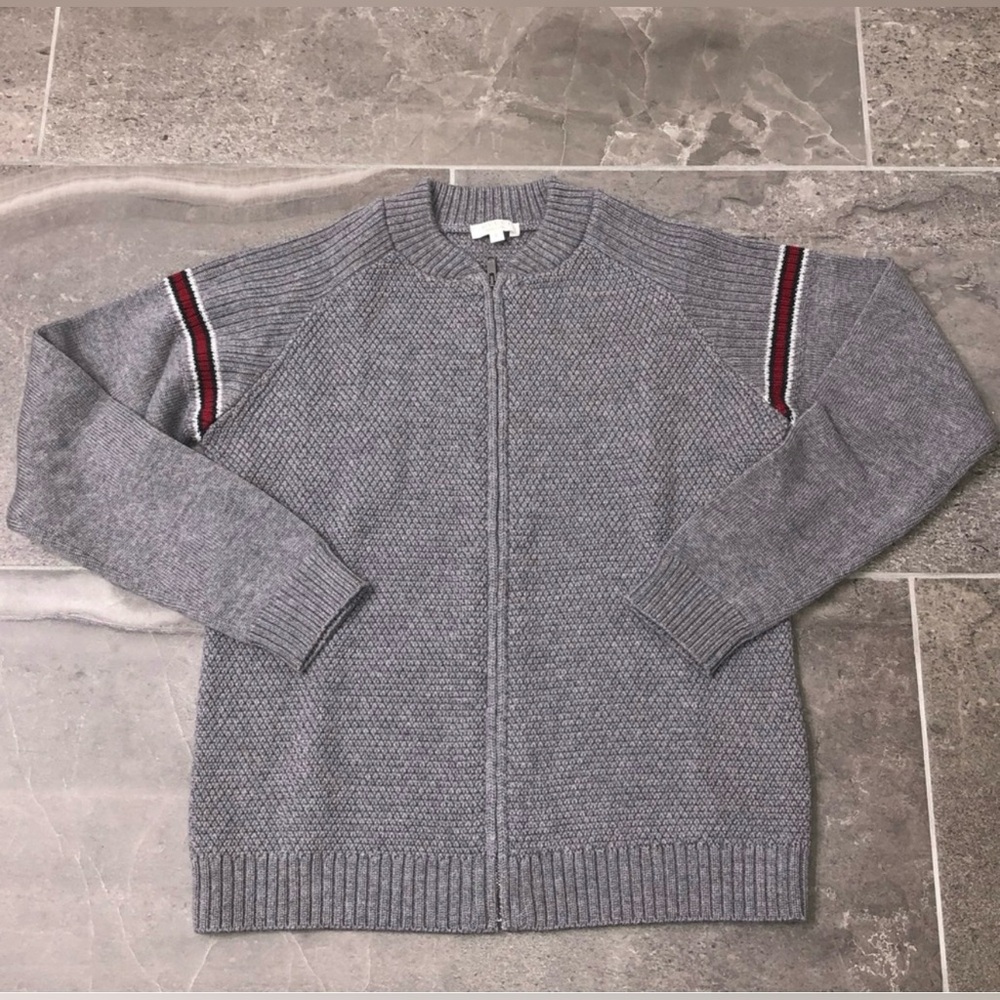 Boys Authentic Gucci knit  zip Sweater, Size 8